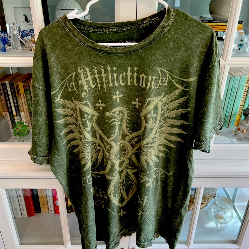 Green xxl Affliction T